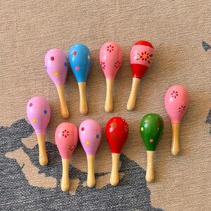 Colorful Wooden Maracas Set for Kids